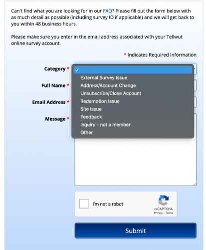 Tellwut Contact Us Form Guide